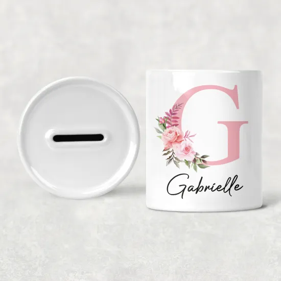 Personalized Monogram Kids / Children's Piggy Bank - G