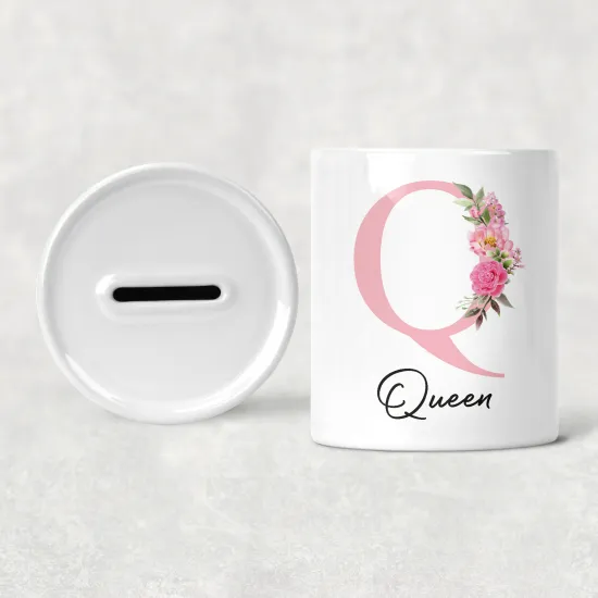 Personalized Monogram Kids / Children's Piggy Bank - Q