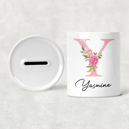 Personalized Monogram Kids / Children's Piggy Bank - Y