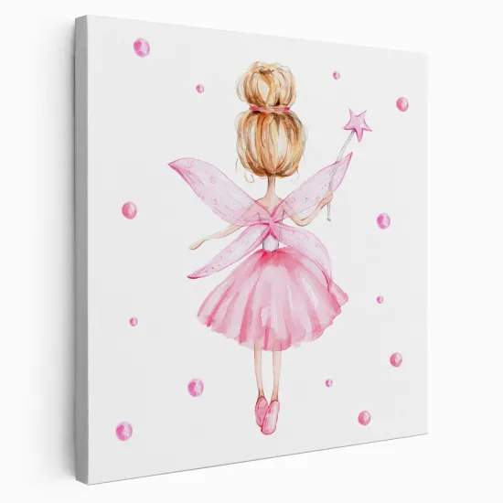 Canvas Print for Kids - Pink Fairy