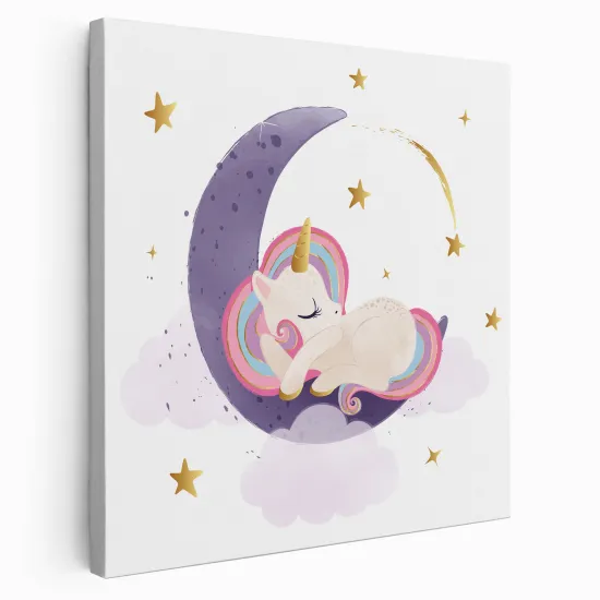 Canvas Print for Kids - Moon Unicorn