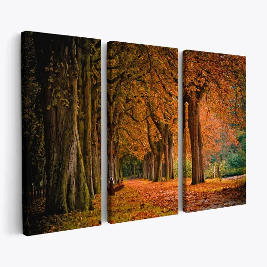 Tableau triptyque sur toile - Automne