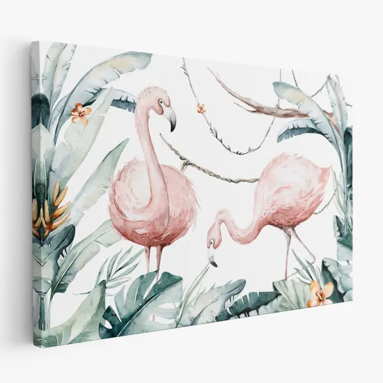 Tableau toile Enfants - Flamants Roses