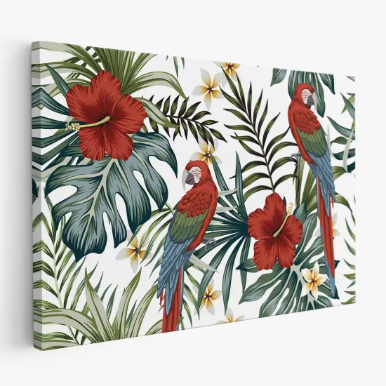 Canvas Print - Tropical parrots