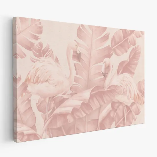 Leinwandbild - Rosa Flamingos