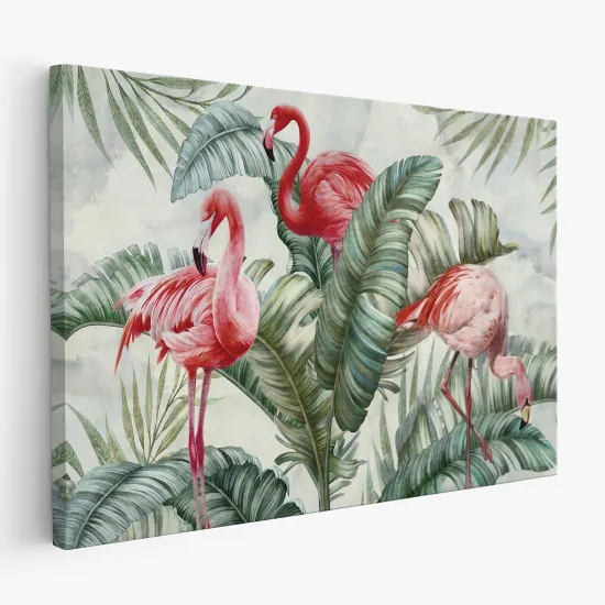 Leinwandbild - Rosa Flamingos