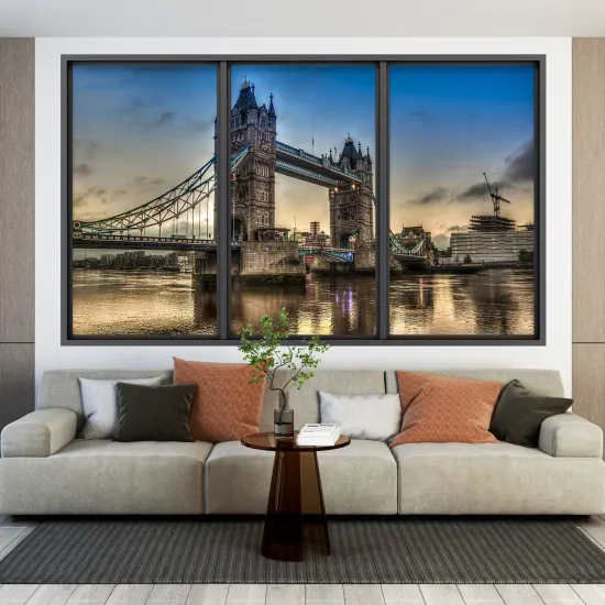 Optical Illusions Window Wall Sticker - London