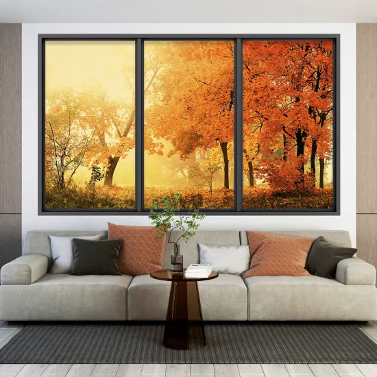 Optical Illusions Window Wall Sticker - Forest