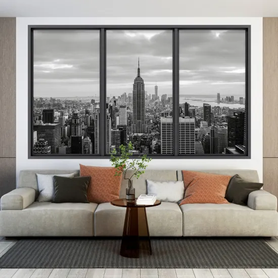 Optical Illusions Window Wall Sticker - New York