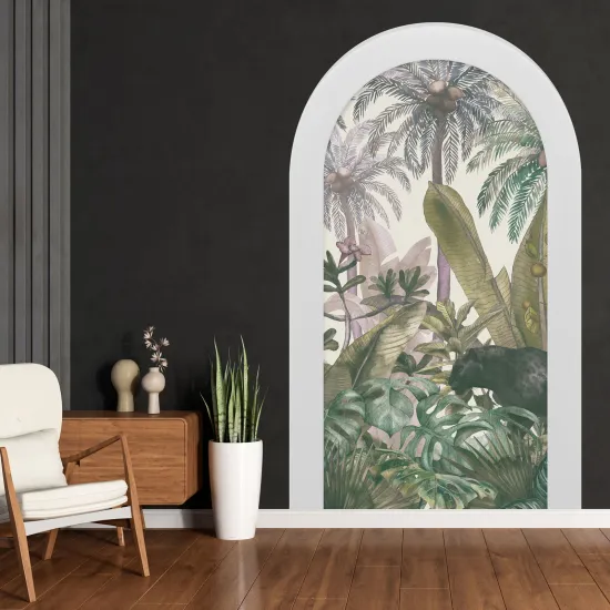 Adesivo Murale - Illusione ottica - Arco - Foresta Tropicale