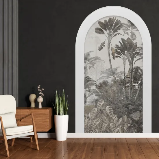 Adesivo Murale - Illusione ottica - Arco - Foresta Tropicale