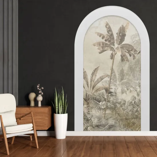 Adesivo Murale - Illusione ottica - Arco - Foresta Tropicale