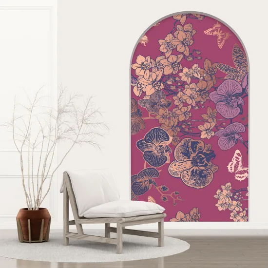 Optical Illusions Arch Wall Sticker - Flowers