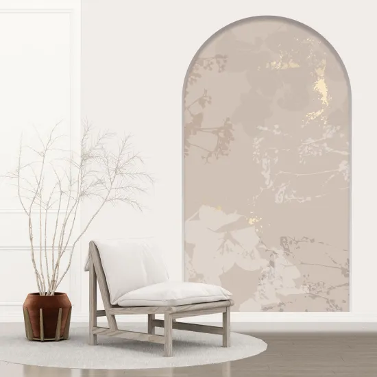 Optical Illusions Arch Wall Sticker - Abstract Leaves