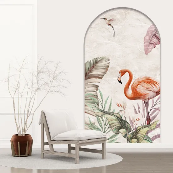 Optical Illusions Arch Wall Sticker - Pink Flamingo