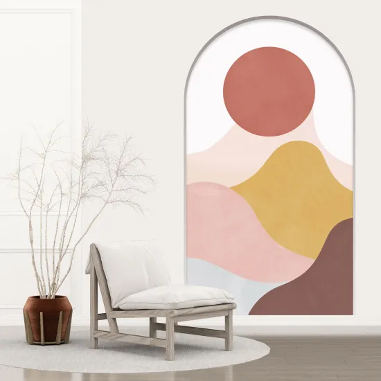 Stickers Trompe l'œil Arche - Voute - Paysage Boho