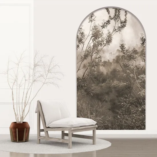 Stickers Trompe l'œil Arche - Voute - Plantes sauvages