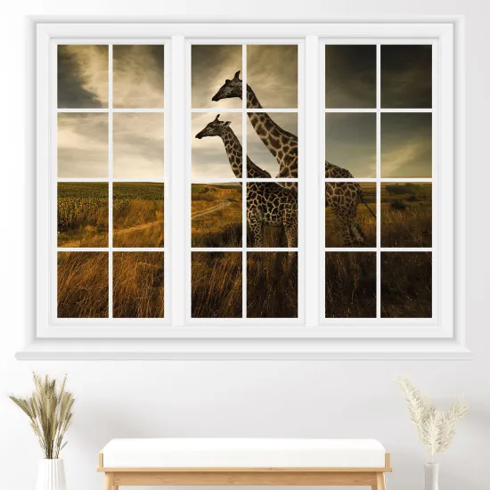 Vinilo Adhesivo Decorativo trampantojo 3D - Jirafas