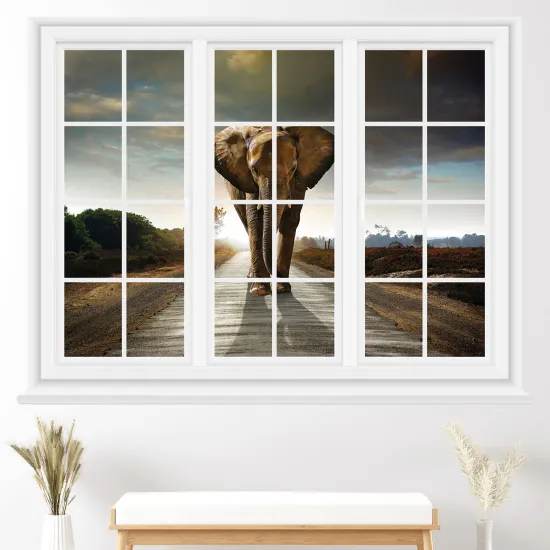 Vinilo Adhesivo Decorativo trampantojo 3D - Elefante