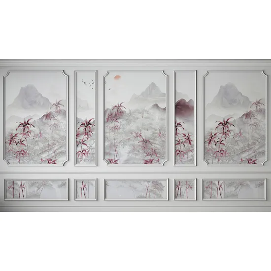 Papel pintado panorámico - Paisaje Molduras