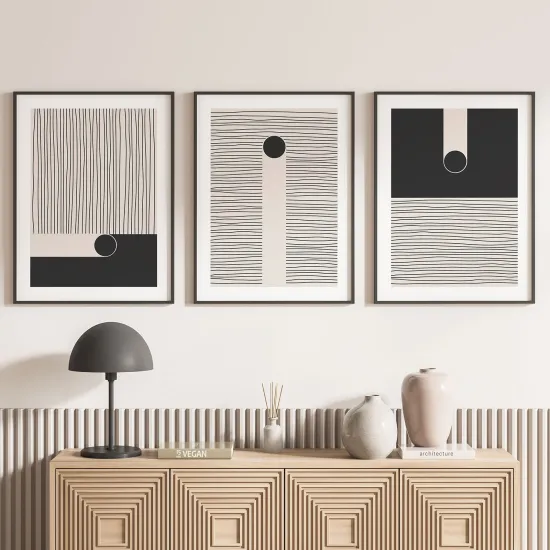 Set Of 3 Posters - Geometric Abstract