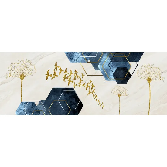 Papier peint panoramique - Fleurs Oiseaux Design