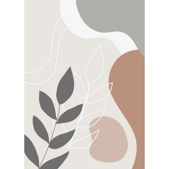 Papier peint panoramique - Feuilles Boho