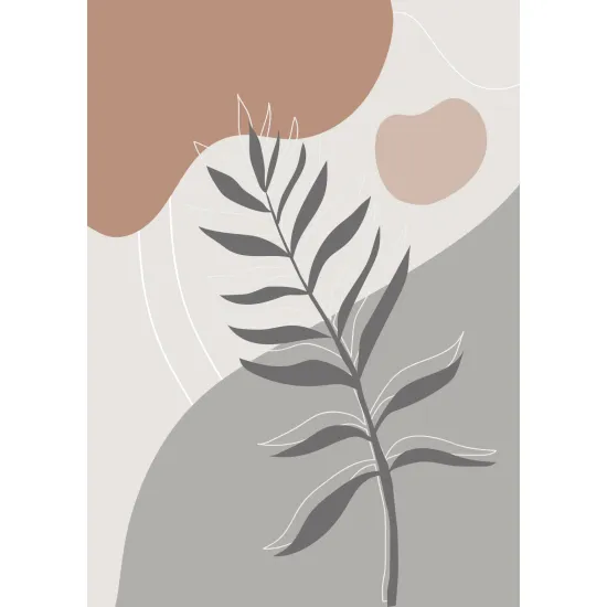 Papier peint panoramique - Feuilles Boho