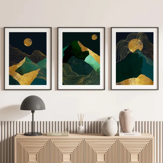 Set Of 3 Posters - Mountain landscapes