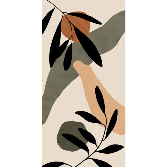 Papier peint panoramique - Feuilles Boho