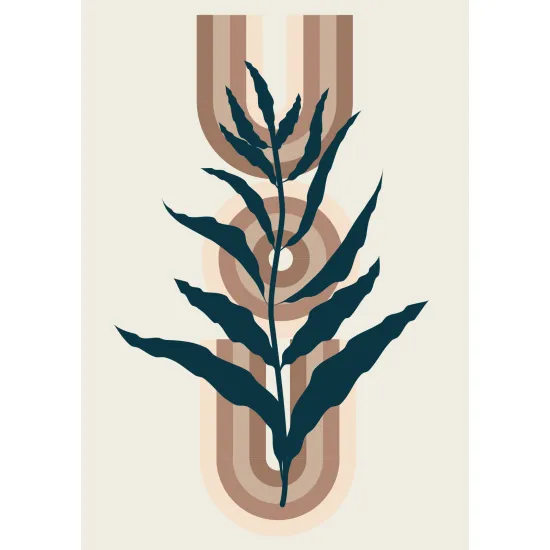 Panoramic Wallpaper - Wall Mural - Boho