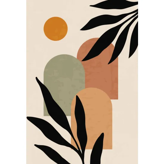 Panoramic Wallpaper - Wall Mural - Boho
