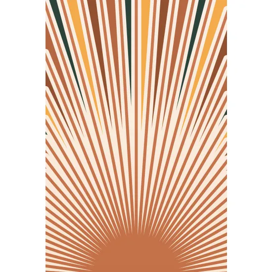 Panoramic Wallpaper - Wall Mural - Boho Sun