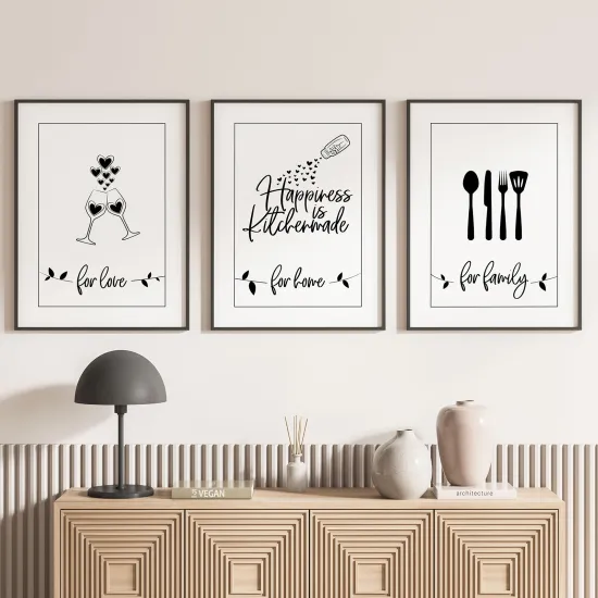 Set Of 3 Posters - Love Family