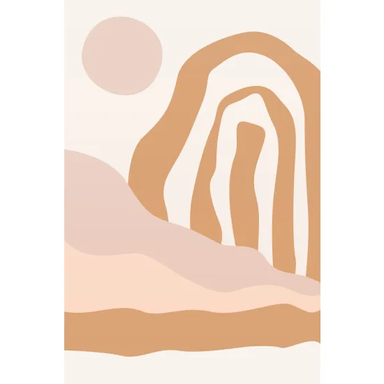 Panoramic Wallpaper - Wall Mural - Boho Landscape