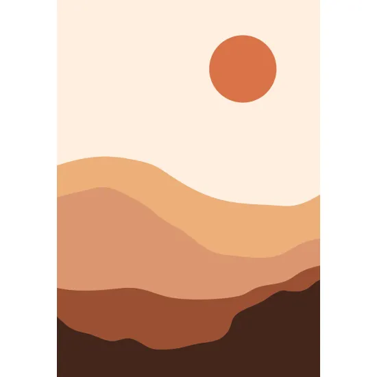 Panoramic Wallpaper - Wall Mural - Boho Landscape
