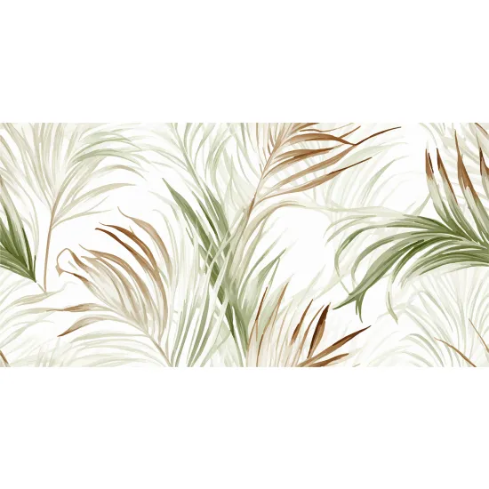 Panoramic Wallpaper - Wall Mural - Leaves