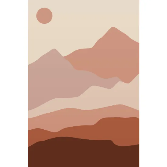 Panoramic Wallpaper - Wall Mural - Boho Landscape