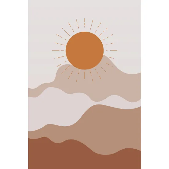 Panoramic Wallpaper - Wall Mural - Boho Landscape