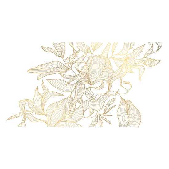 Panoramic Wallpaper - Wall Mural - Leaves