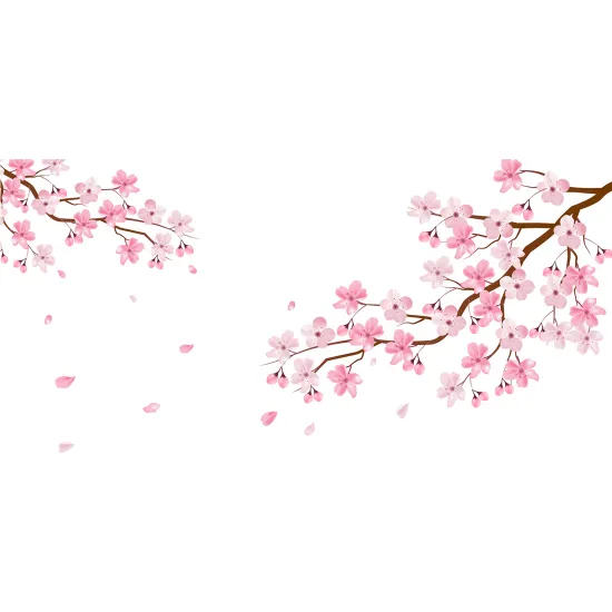 Panoramic Wallpaper - Wall Mural - Cherry trees