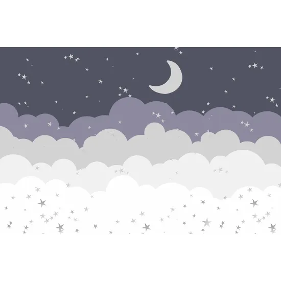 Panoramic Wallpaper - Wall Mural for Children - Night
