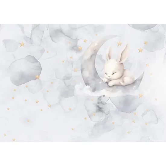 Panoramic Wallpaper - Wall Mural for Children - Moon Rabbit
