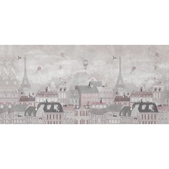 Panoramic Wallpaper - Wall Mural for Children - Paris