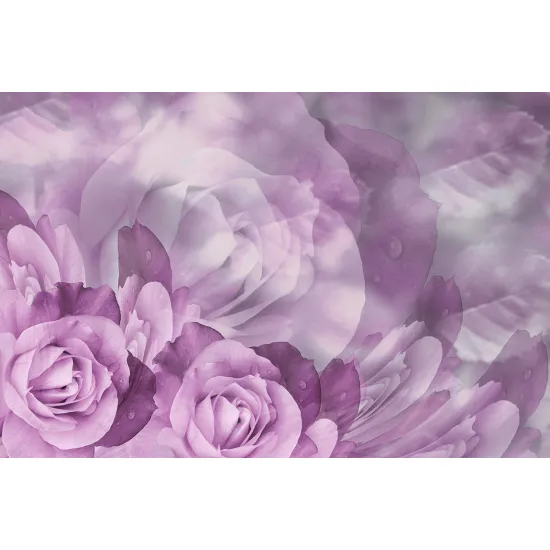 Panoramic Wallpaper - Wall Mural - Roses