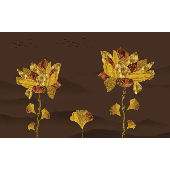 Papel pintado panorámico - Flores