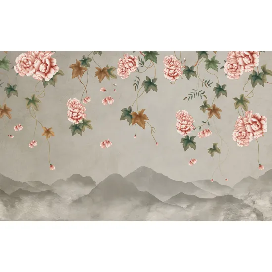 Papel pintado panorámico - Flores