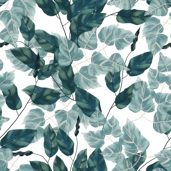 Panoramic Wallpaper - Wall Mural - Leaves