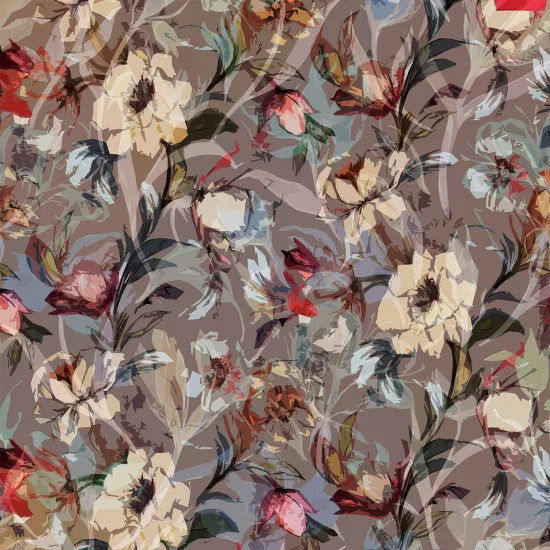Panoramic Wallpaper - Wall Mural - Flowers