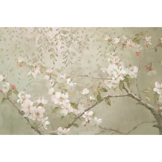 Panoramic Wallpaper - Wall Mural - Flowers